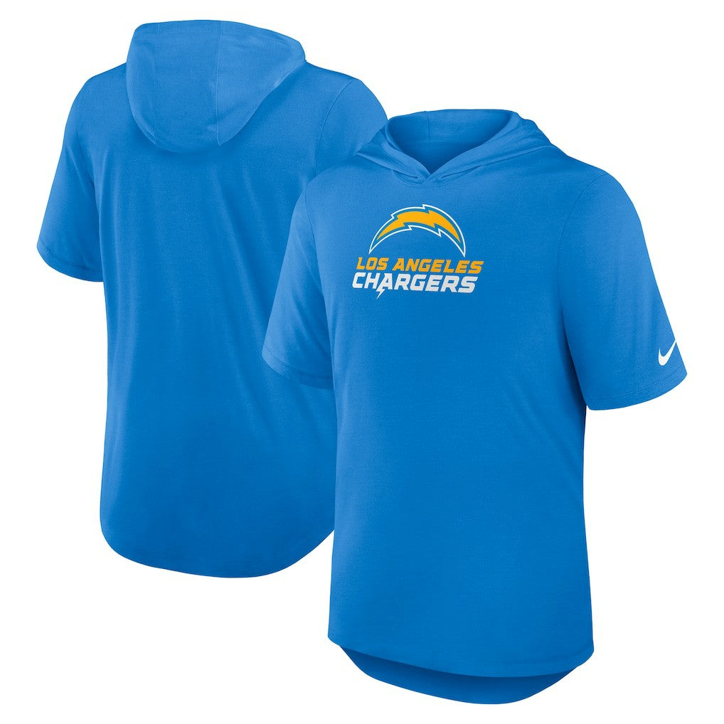 Nike Los Angeles Chargers Lockup Tri-Blend Hoodie T-Shirt Powder Blue