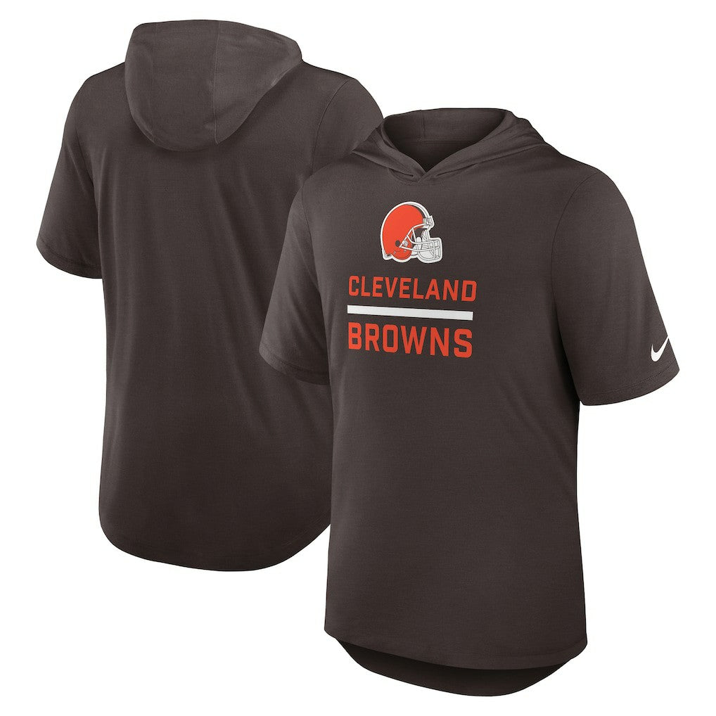 Nike Cleveland Browns Lockup Tri-Blend Hoodie T-Shirt Brown