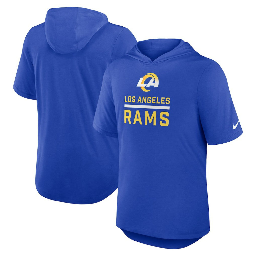 Nike Los Angeles Rams Lockup Tri-Blend Hoodie T-Shirt Royal