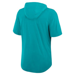 Nike Miami Dolphins Lockup Tri-Blend Hoodie T-Shirt Aqua