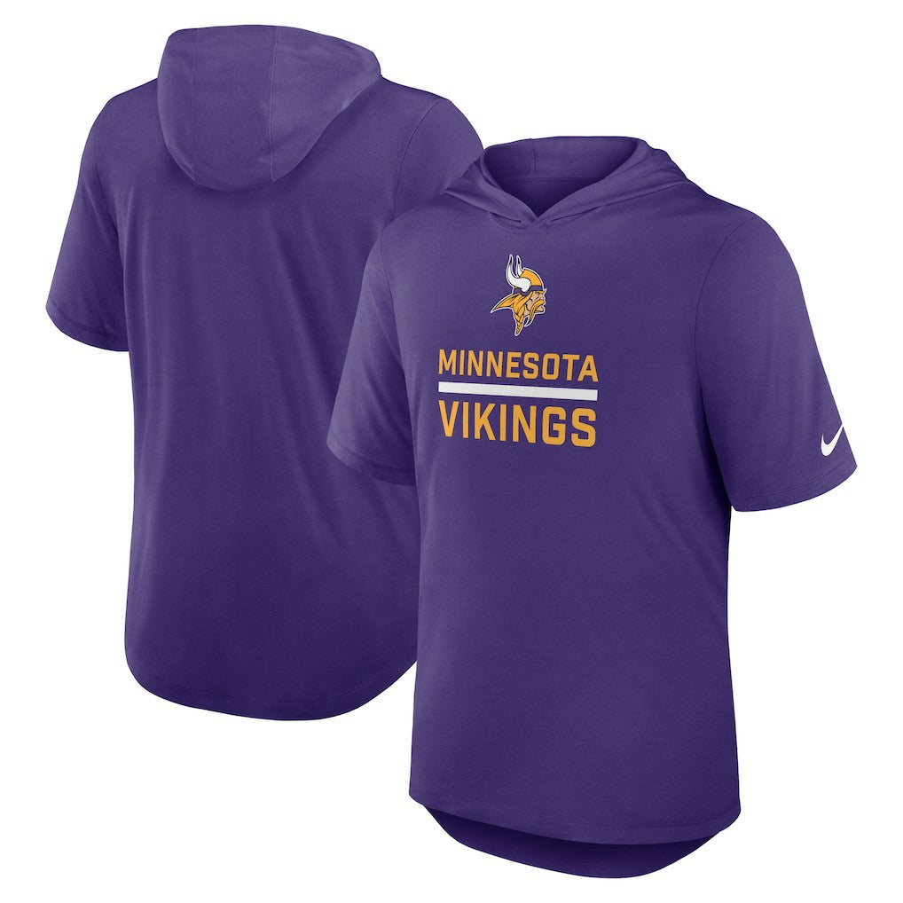 Nike Minnesota Vikings Lockup Tri-Blend Hoodie T-Shirt Purple