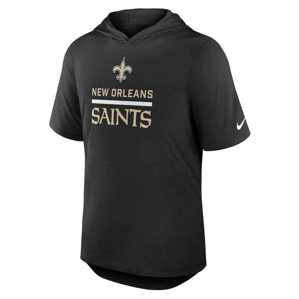Nike New Orleans Saints Lockup Tri-Blend Hoodie T-Shirt Black