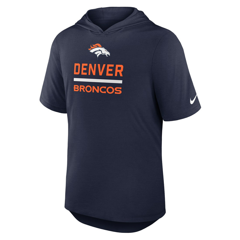 Nike Denver Broncos Lockup Tri-Blend Hoodie T-Shirt Navy