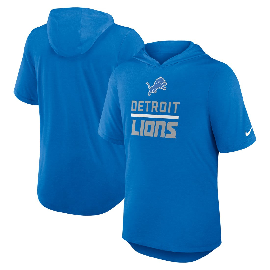 Nike Detroit Lions Lockup Tri-Blend Hoodie T-Shirt Blue