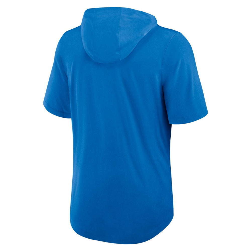 Nike Detroit Lions Lockup Tri-Blend Hoodie T-Shirt Blue