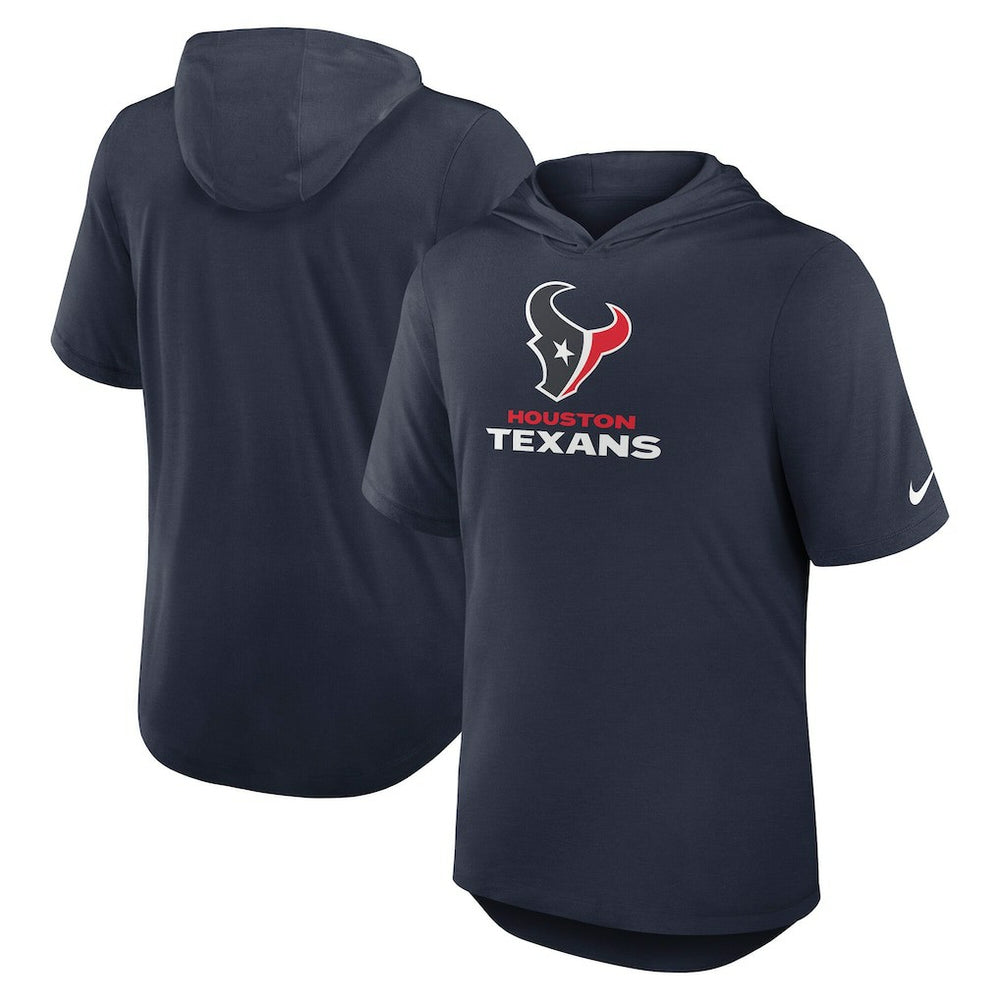 Nike Houston Texans Lockup Tri-Blend Hoodie T-Shirt Navy