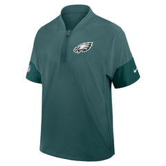 Nike Philadelphia Eagles Sideline Short Sleeve Quarter-Zip Dri-FIT Coach Jacket Midnight Green