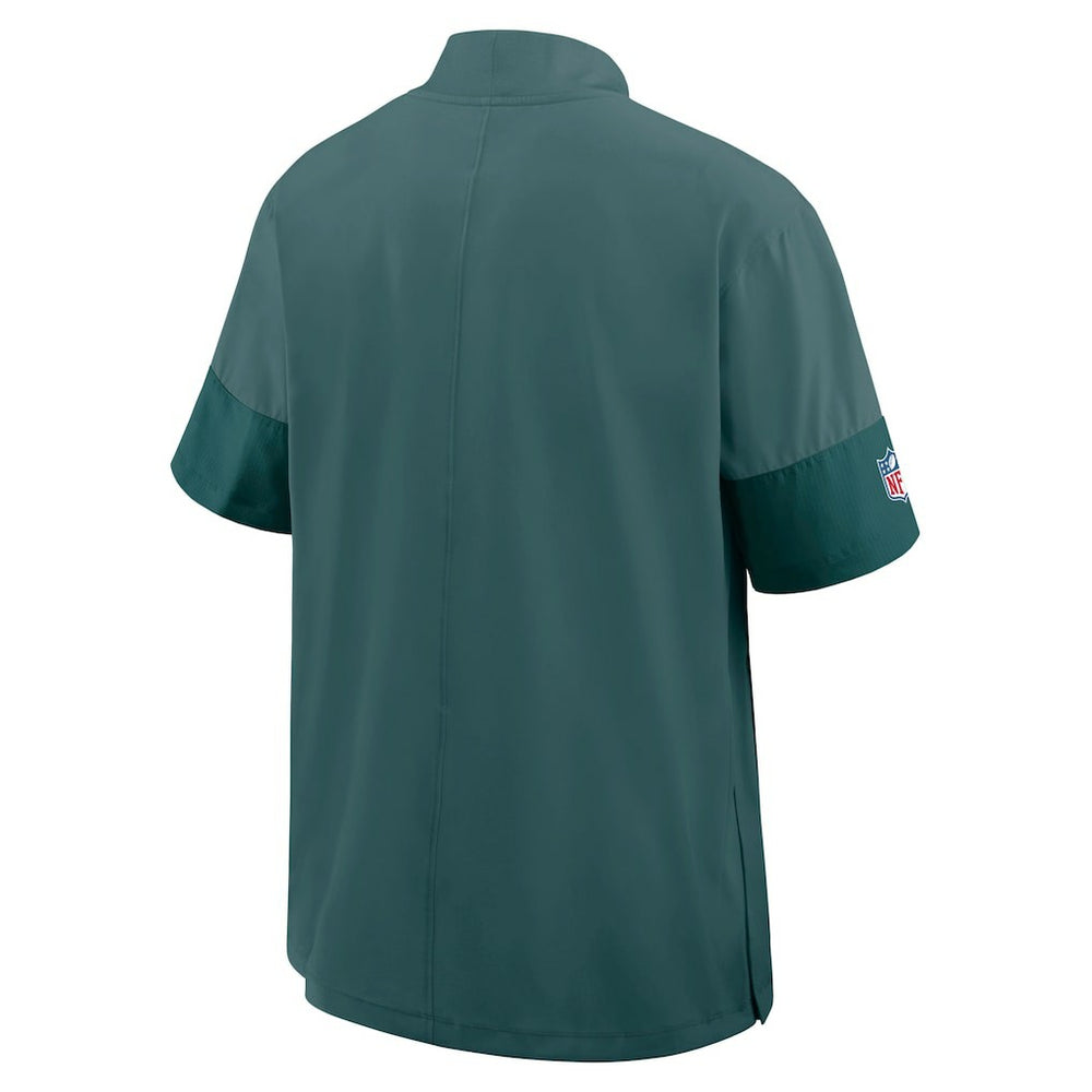 Nike Philadelphia Eagles Sideline Short Sleeve Quarter-Zip Dri-FIT Coach Jacket Midnight Green