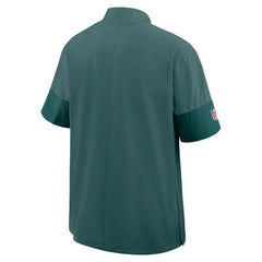 Nike Philadelphia Eagles Sideline Short Sleeve Quarter-Zip Dri-FIT Coach Jacket Midnight Green