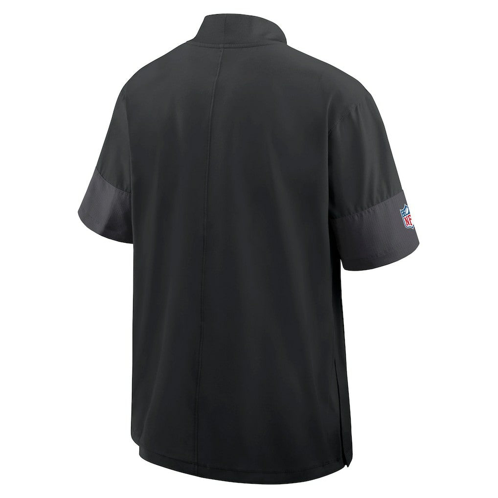 Nike Las Vegas Raiders Sideline Short Sleeve Quarter-Zip Dri-FIT Coach Jacket Black