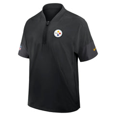 Nike Pittsburgh Steelers Sideline Short Sleeve Quarter-Zip Dri-FIT Coach Jacket Black
