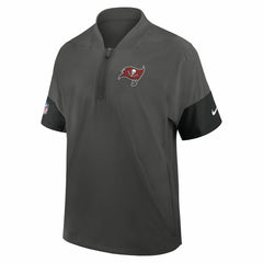 Nike Tampa Bay Buccaneers Sideline Short Sleeve Quarter-Zip Dri-FIT Coach Jacket Pewter
