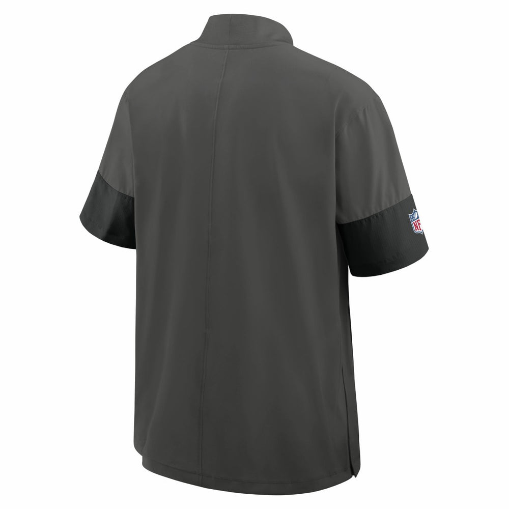 Nike Tampa Bay Buccaneers Sideline Short Sleeve Quarter-Zip Dri-FIT Coach Jacket Pewter