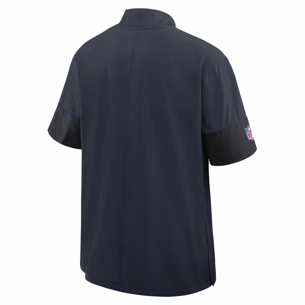 Nike Tennessee Titans Sideline Short Sleeve Quarter-Zip Dri-FIT Coach Jacket Navy