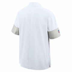 Nike New Orleans Saints Sideline Short Sleeve Quarter-Zip Dri-FIT Coach Jacket White