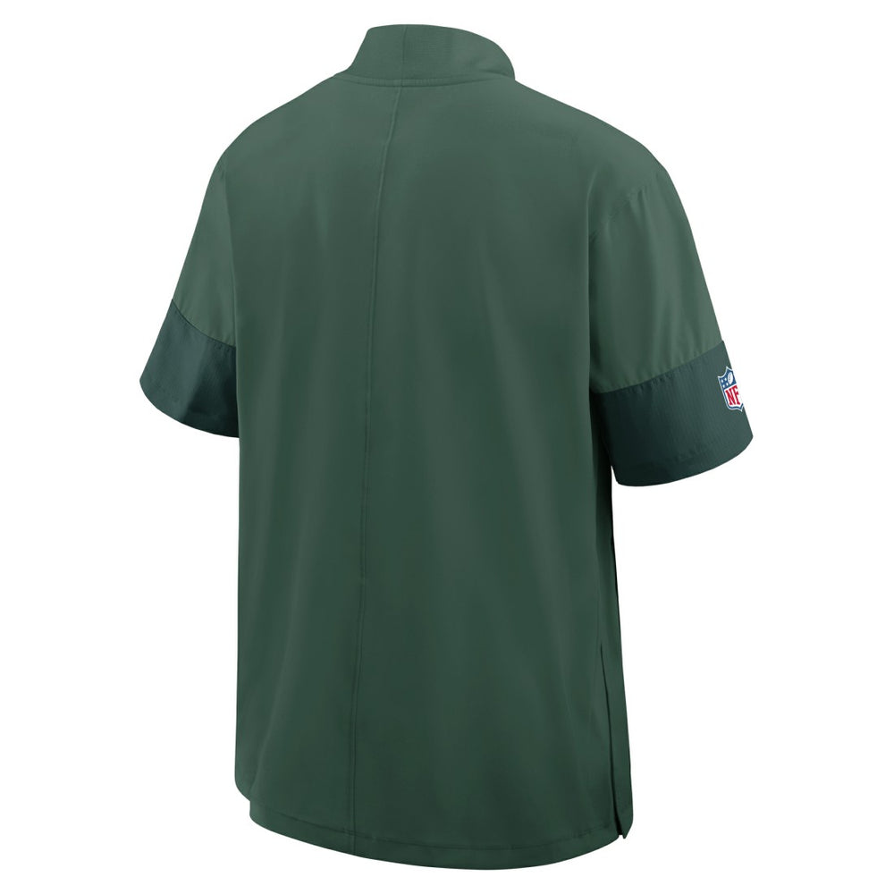 Nike Green Bay Packers Sideline Short Sleeve Quarter-Zip Dri-FIT Coach Jacket Green