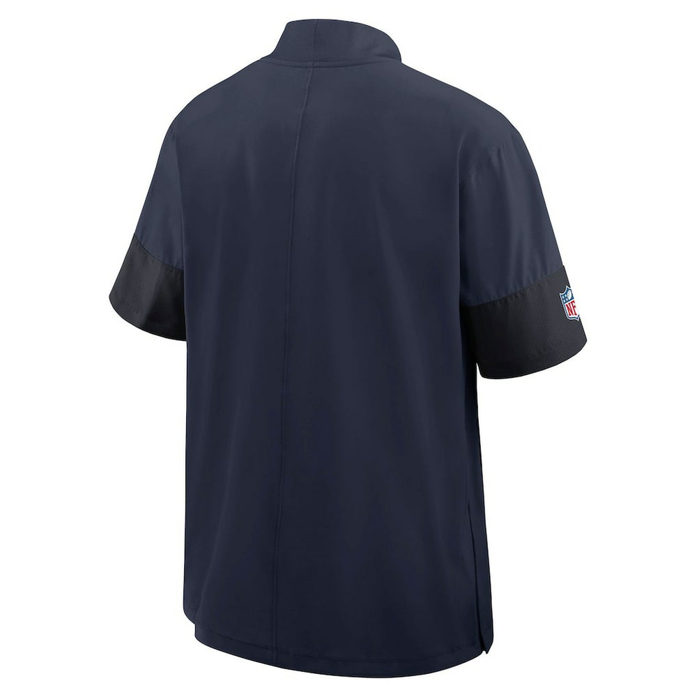 Nike Denver Broncos Sideline Short Sleeve Quarter-Zip Dri-FIT Coach Jacket Navy
