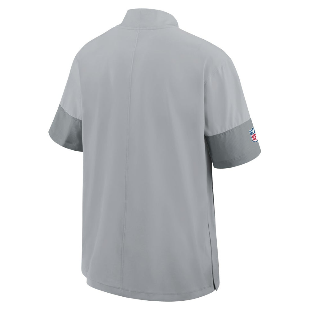 Nike Detroit Lions Sideline Short Sleeve Quarter-Zip Dri-FIT Coach Jacket Gray