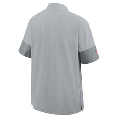Nike Detroit Lions Sideline Short Sleeve Quarter-Zip Dri-FIT Coach Jacket Gray