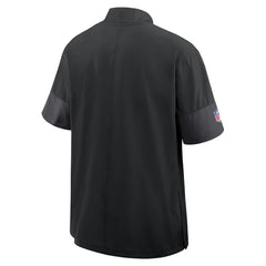 Nike Detroit Lions Sideline Short Sleeve Quarter-Zip Dri-FIT Coach Jacket Black