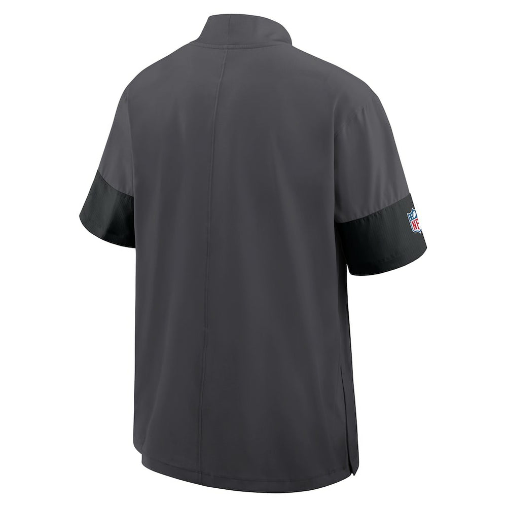 Nike Cleveland Browns Sideline Short Sleeve Quarter-Zip Dri-FIT Coach Jacket Anthracite