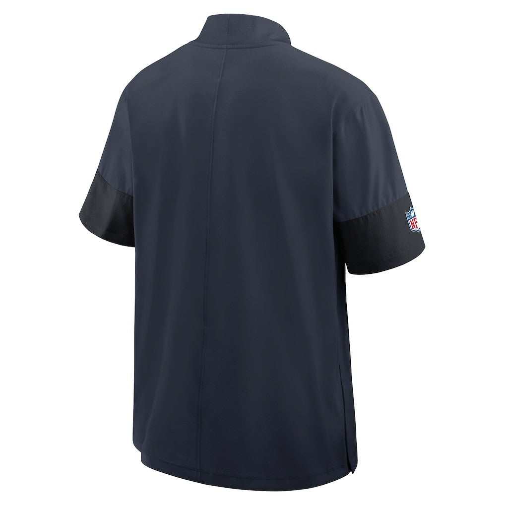 Nike Chicago Bears Sideline Short Sleeve Quarter-Zip Dri-FIT Coach Jacket Navy