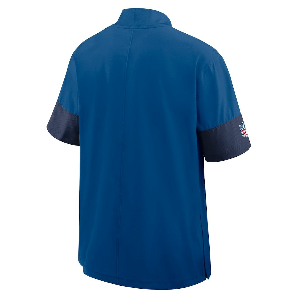 Nike Indianapolis Colts Sideline Short Sleeve Quarter-Zip Dri-FIT Coach Jacket Royal