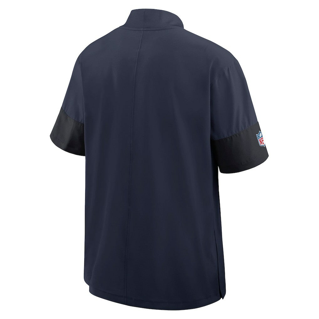 Nike Dallas Cowboys Sideline Short Sleeve Quarter-Zip Dri-FIT Coach Jacket Navy