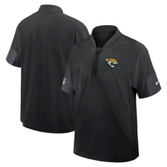 Nike Jacksonville Jaguars Sideline Short Sleeve Quarter-Zip Dri-FIT Coach Jacket Black