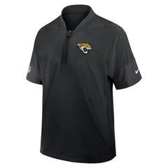 Nike Jacksonville Jaguars Sideline Short Sleeve Quarter-Zip Dri-FIT Coach Jacket Black