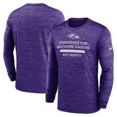 Nike Baltimore Ravens Sideline Velocity Performance Long Sleeve T-Shirt - Purple