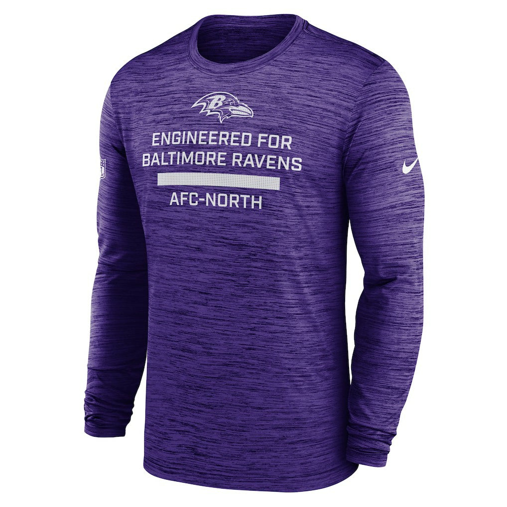 Nike Baltimore Ravens Sideline Velocity Performance Long Sleeve T-Shirt - Purple