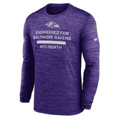 Nike Baltimore Ravens Sideline Velocity Performance Long Sleeve T-Shirt - Purple