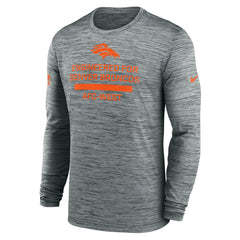 Nike Denver Broncos Sideline Velocity Performance Long Sleeve T-Shirt - Gray