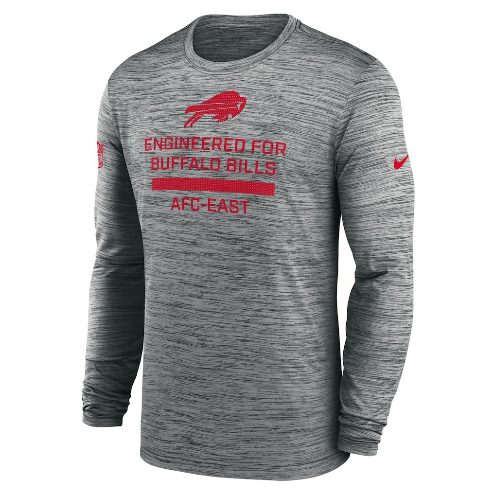 Nike Buffalo Bills Sideline Velocity Performance Long Sleeve T-Shirt - Gray