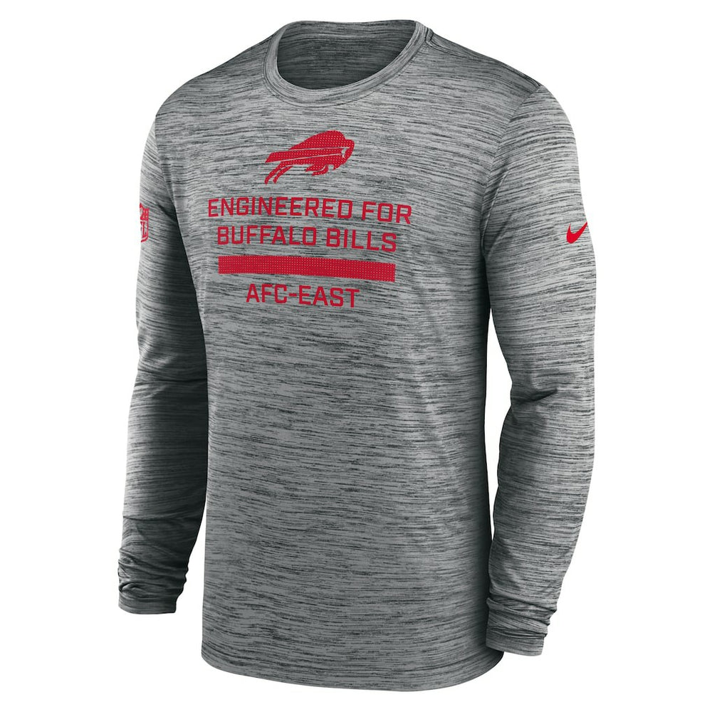 Nike Buffalo Bills Sideline Velocity Performance Long Sleeve T-Shirt - Gray