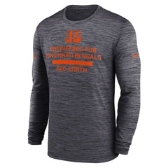 Nike Cincinnati Bengals Sideline Velocity Performance Long Sleeve T-Shirt - Black
