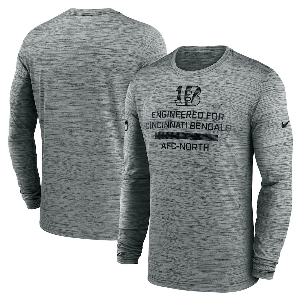 Nike Cincinnati Bengals Sideline Velocity Performance Long Sleeve T-Shirt - Gray