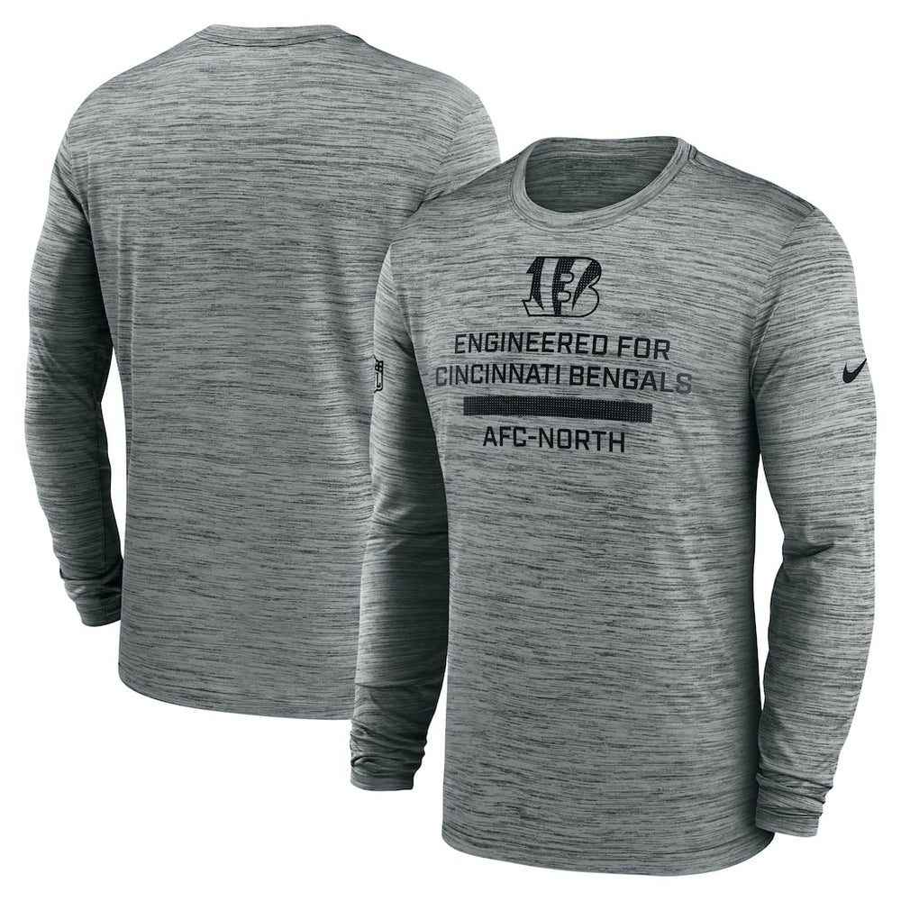 Nike Cincinnati Bengals Sideline Velocity Performance Long Sleeve T-Shirt - Gray