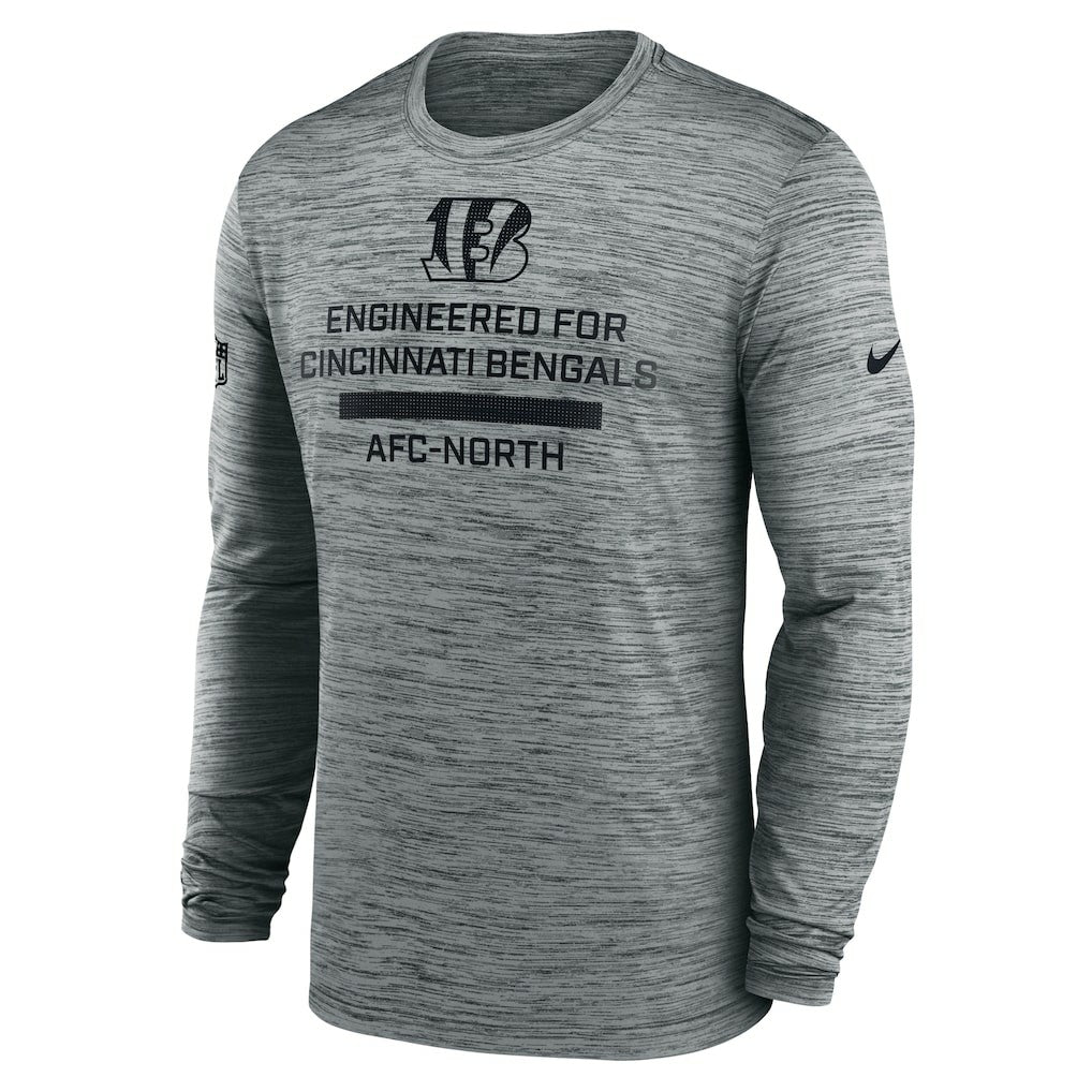 Nike Cincinnati Bengals Sideline Velocity Performance Long Sleeve T-Shirt - Gray