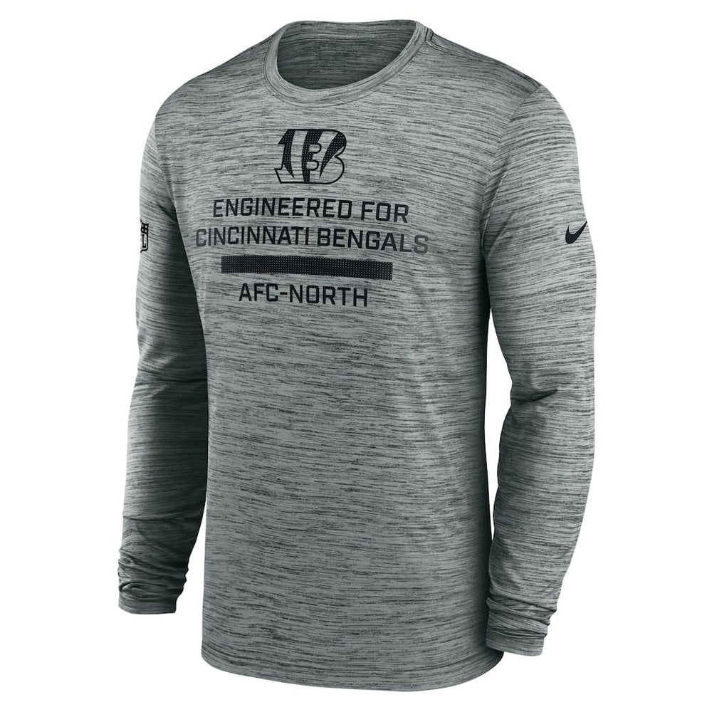 Nike Cincinnati Bengals Sideline Velocity Performance Long Sleeve T-Shirt - Gray