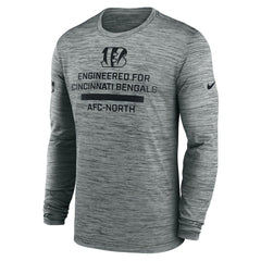 Nike Cincinnati Bengals Sideline Velocity Performance Long Sleeve T-Shirt - Gray