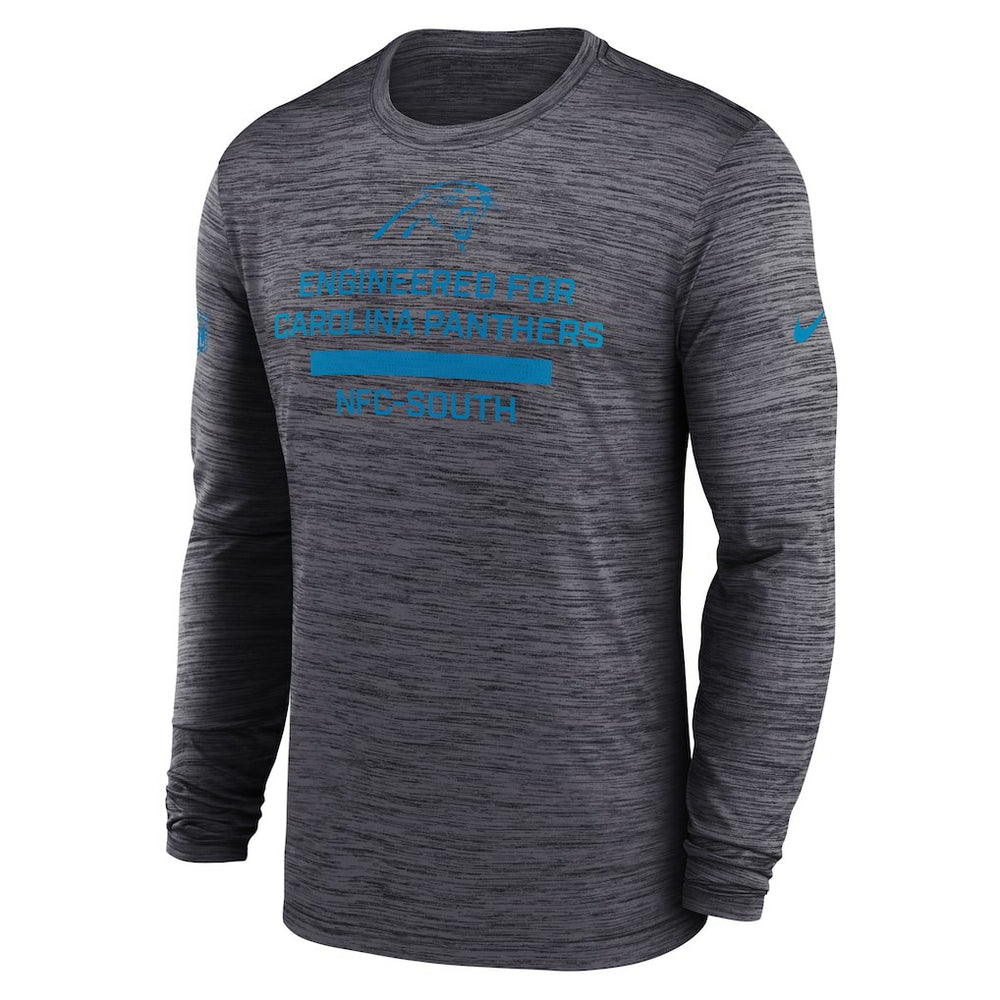 Nike Carolina Panthers Sideline Velocity Performance Long Sleeve T-Shirt - Black