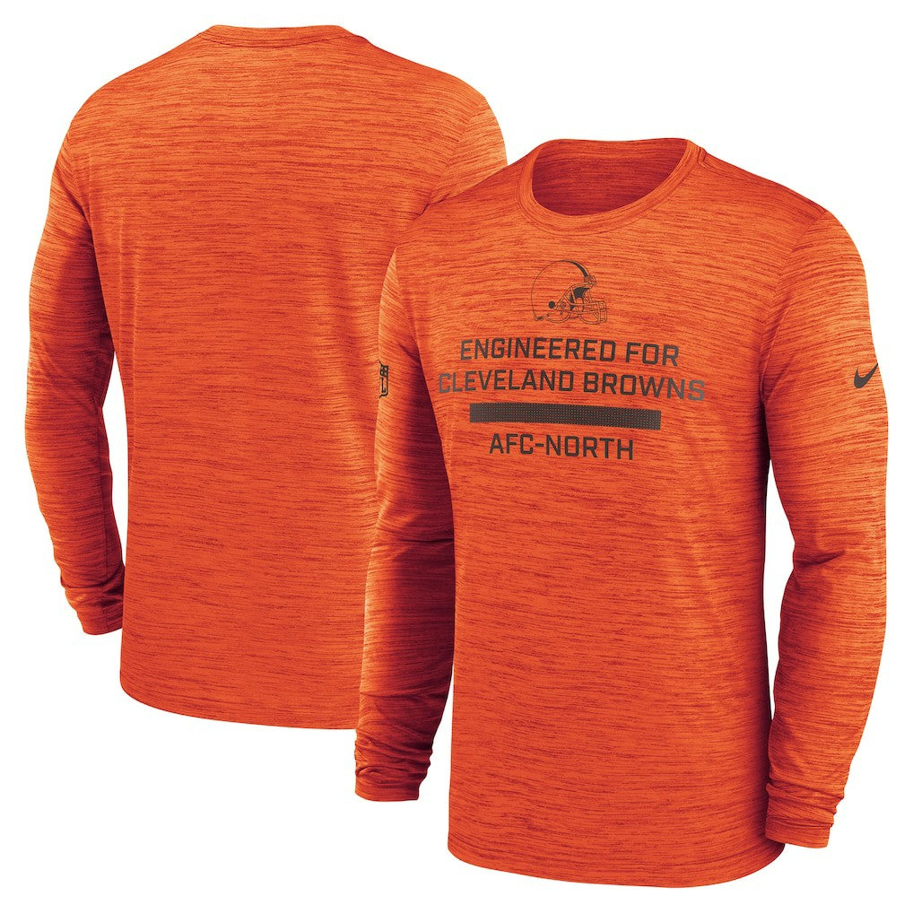 Nike Cleveland Browns Sideline Velocity Performance Long Sleeve T-Shirt - Orange