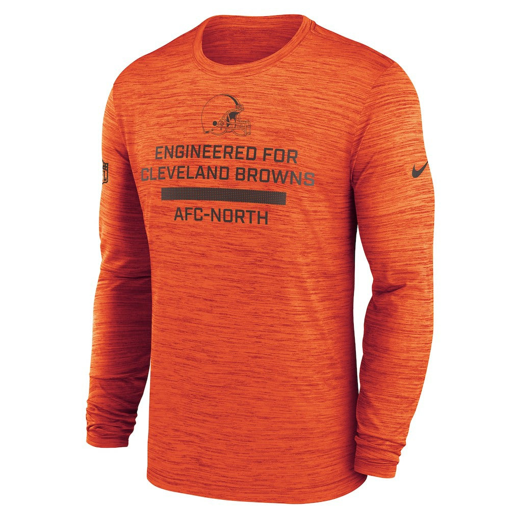 Nike Cleveland Browns Sideline Velocity Performance Long Sleeve T-Shirt - Orange