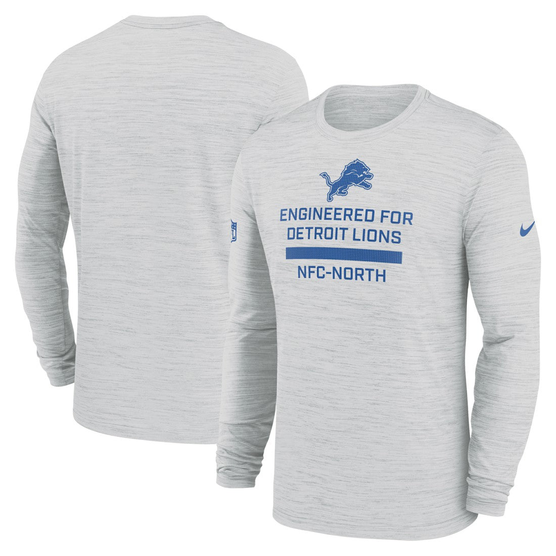 Nike Detroit Lions Sideline Velocity Performance Long Sleeve T-Shirt - Ash