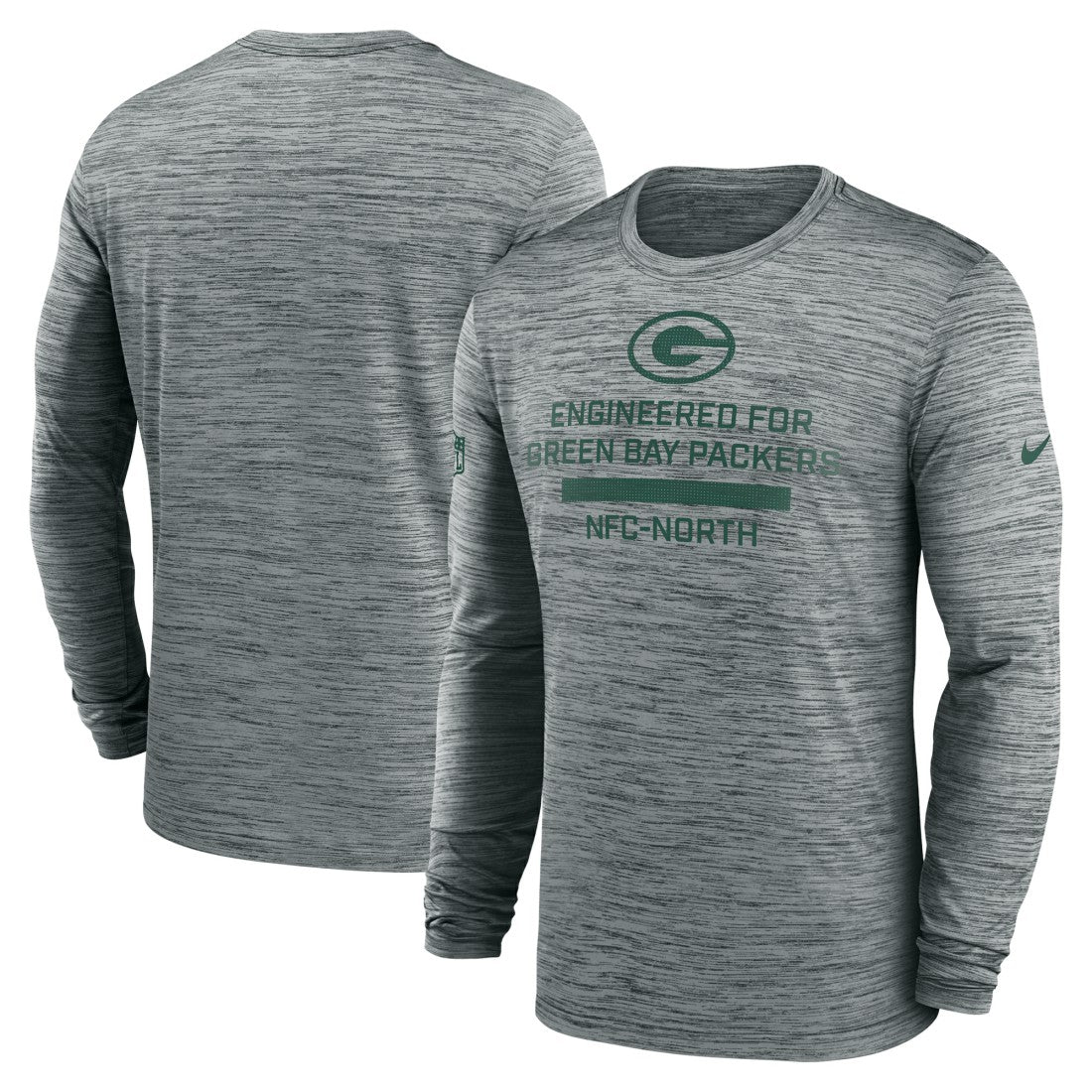 Nike Green Bay Packers Sideline Velocity Performance Long Sleeve T-Shirt - Gray