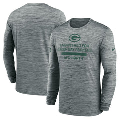 Nike Green Bay Packers Sideline Velocity Performance Long Sleeve T-Shirt - Gray