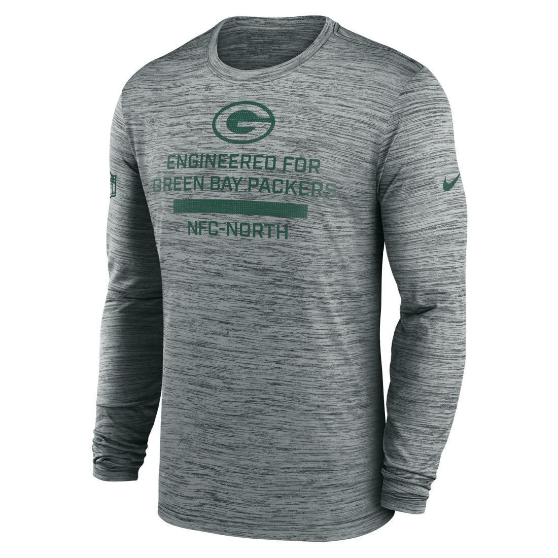 Nike Green Bay Packers Sideline Velocity Performance Long Sleeve T-Shirt - Gray