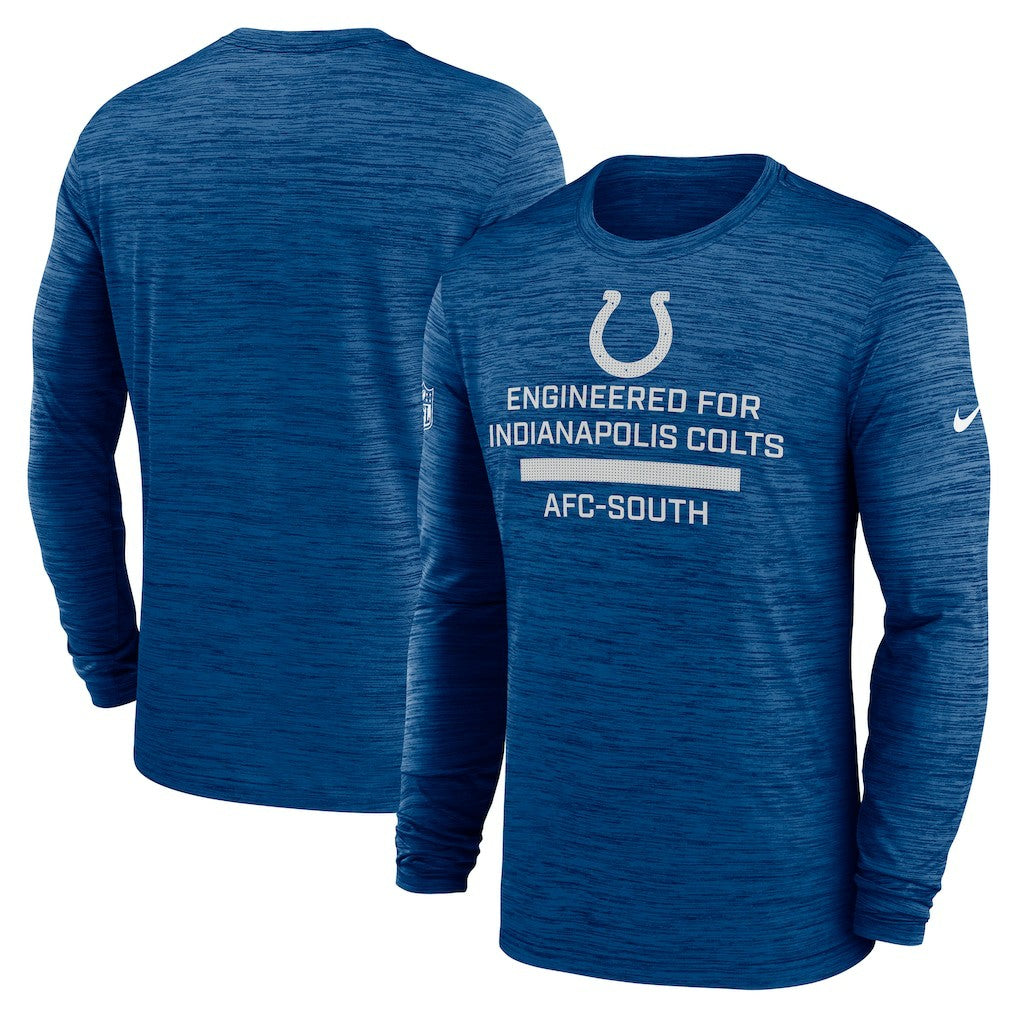 Nike Indianapolis Colts Sideline Velocity Performance Long Sleeve T-Shirt - Royal